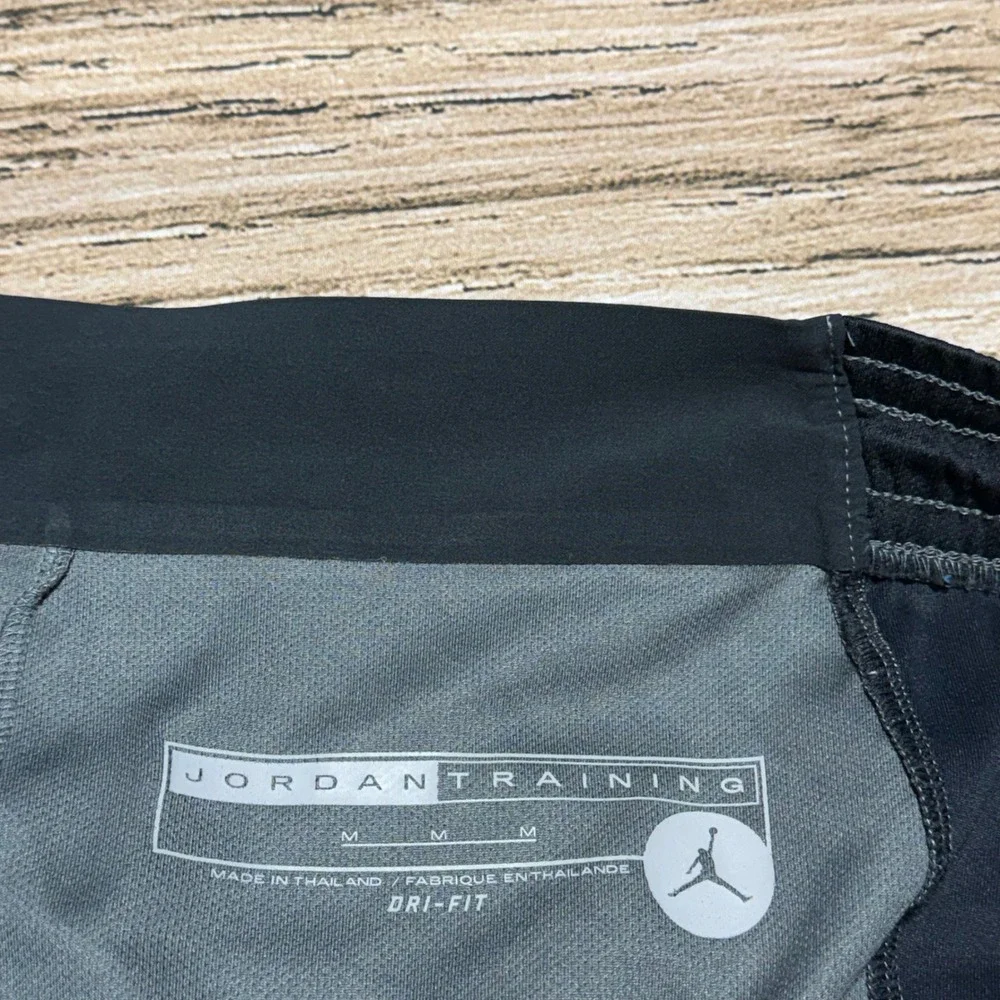 Jordan Training Shorts Mens M Black Grey Shattered Print Basketball 615072-011